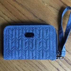 Lug Rodeo Quilted Dark Gray‎ RFID Wristlet Wallet Card Holder